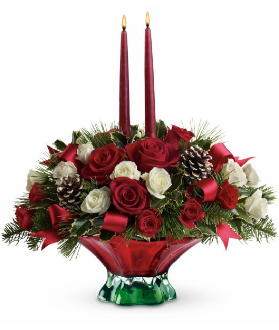 Teleflora's Colors of Christmas Centerpiece